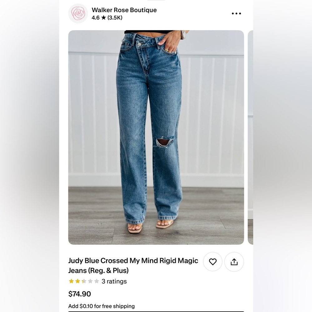 Judy Blue Women's Distressed Blue Flare Jeans